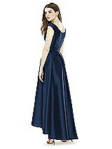 Rear View Thumbnail - Midnight Navy Alfred Sung Bridesmaid Dress D722