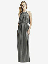 Front View Thumbnail - Charcoal Gray After Six Bridesmaid Dress 6733