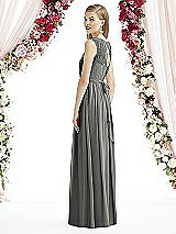 Rear View Thumbnail - Charcoal Gray After Six Bridesmaid Dress 6734