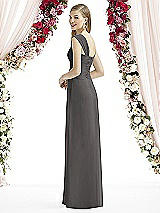 Rear View Thumbnail - Caviar Gray After Six Bridesmaid Dress 6735