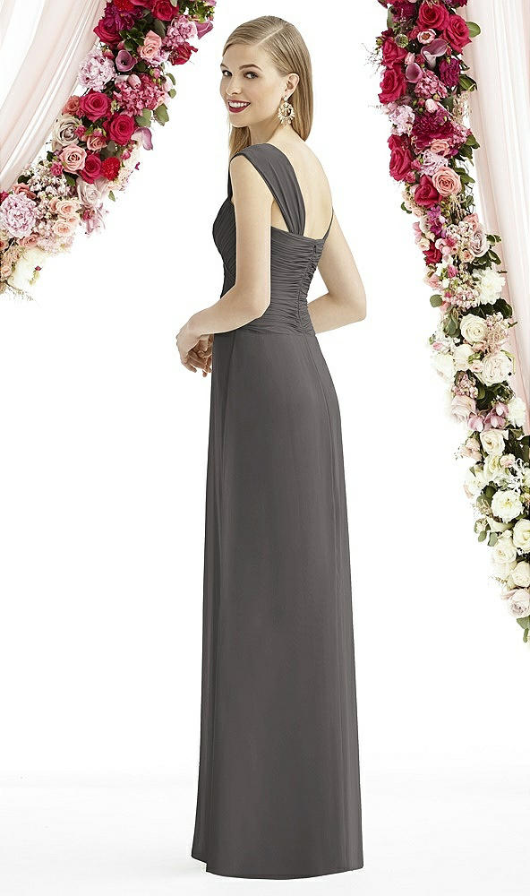 Back View - Caviar Gray After Six Bridesmaid Dress 6735