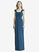 Front View Thumbnail - Dusk Blue After Six Bridesmaid Dress 6735