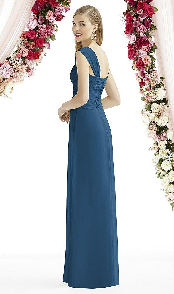 Back View - Dusk Blue After Six Bridesmaid Dress 6735