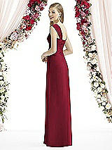 Rear View Thumbnail - Burgundy After Six Bridesmaid Dress 6735