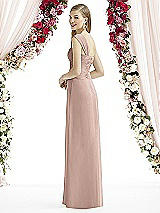 Rear View Thumbnail - Neu Nude After Six Bridesmaid Dress 6735