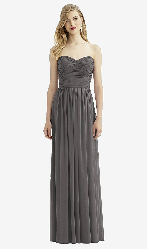 Front View - Caviar Gray After Six Bridesmaid Dress 6736