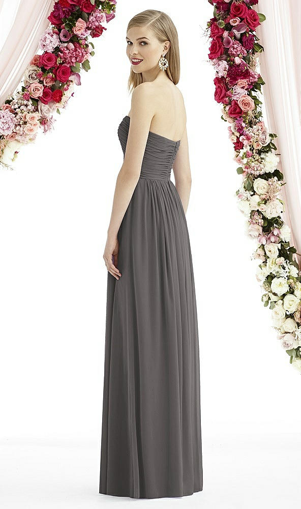 Back View - Caviar Gray After Six Bridesmaid Dress 6736