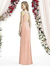 Rear View Thumbnail - Pale Peach After Six Bridesmaid Dress 6740