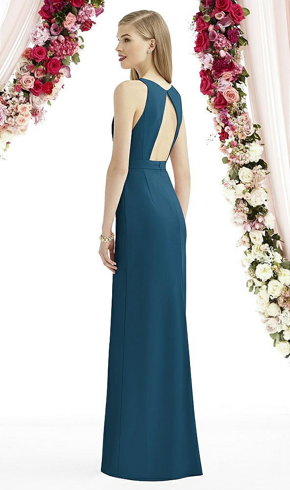 Back View - Atlantic Blue After Six Bridesmaid Dress 6740