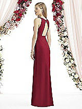 Rear View Thumbnail - Burgundy After Six Bridesmaid Dress 6740