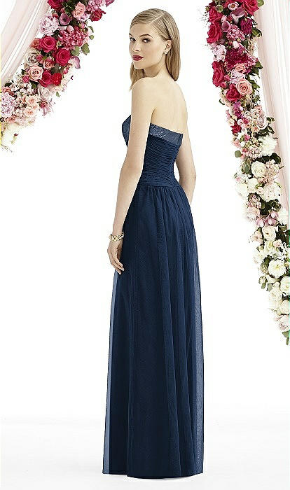 Dessy After 6 Midnight sale Navy Blue Chiffon Bridesmaids Prom Dress