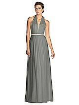 Alt View 1 Thumbnail - Charcoal Gray & Metallic Gold After Six Bridesmaid Dress 6749