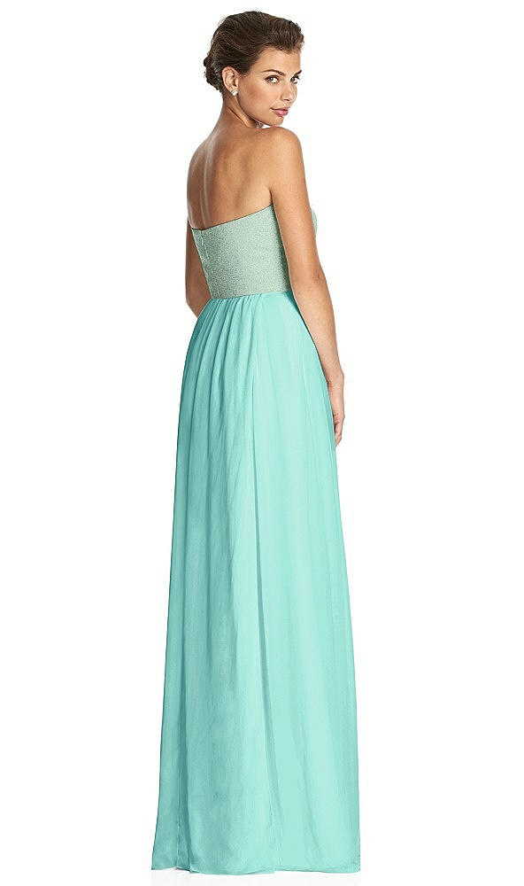 Back View - Coastal & Metallic Gold After Six Bridesmaid Dress 6749