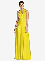 Front View Thumbnail - Citrus & Metallic Gold After Six Bridesmaid Dress 6749