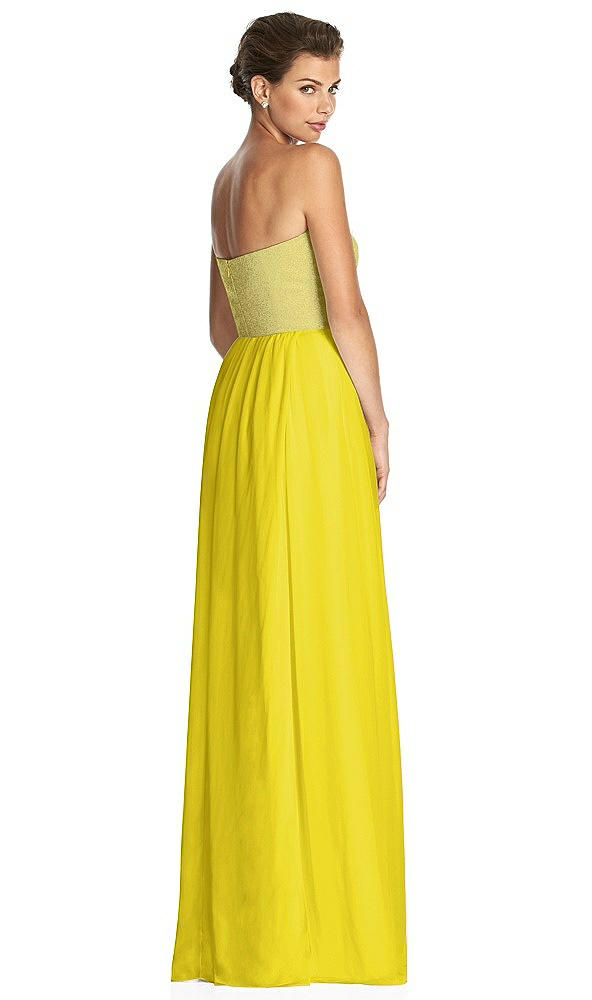 Back View - Citrus & Metallic Gold After Six Bridesmaid Dress 6749