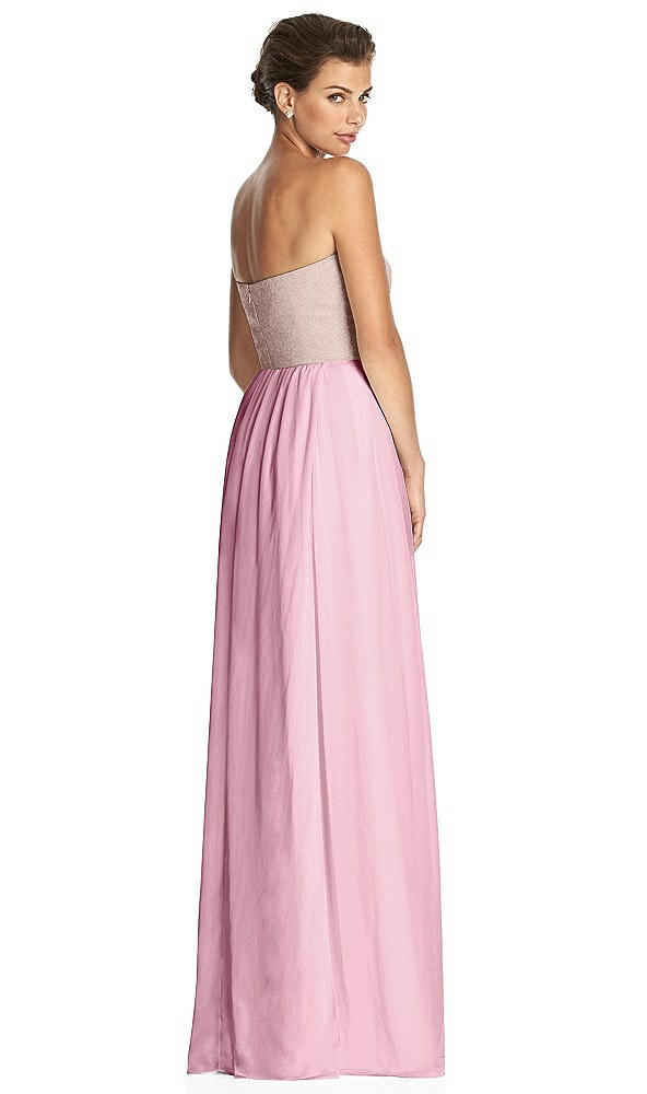 Back View - Pink Glow & Metallic Gold After Six Bridesmaid Dress 6749