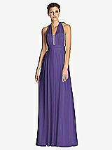 Front View Thumbnail - Regalia - PANTONE Ultra Violet & Metallic Gold After Six Bridesmaid Dress 6749