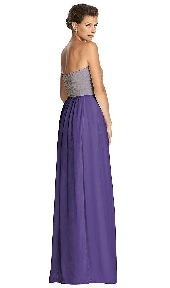 Back View - Regalia - PANTONE Ultra Violet & Metallic Gold After Six Bridesmaid Dress 6749