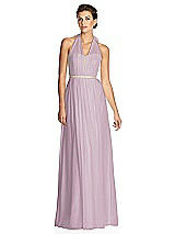 Alt View 1 Thumbnail - Suede Rose & Metallic Gold After Six Bridesmaid Dress 6749