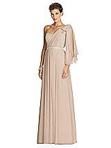 Alt View 2 Thumbnail - Topaz & Metallic Gold After Six Bridesmaid Dress 6749