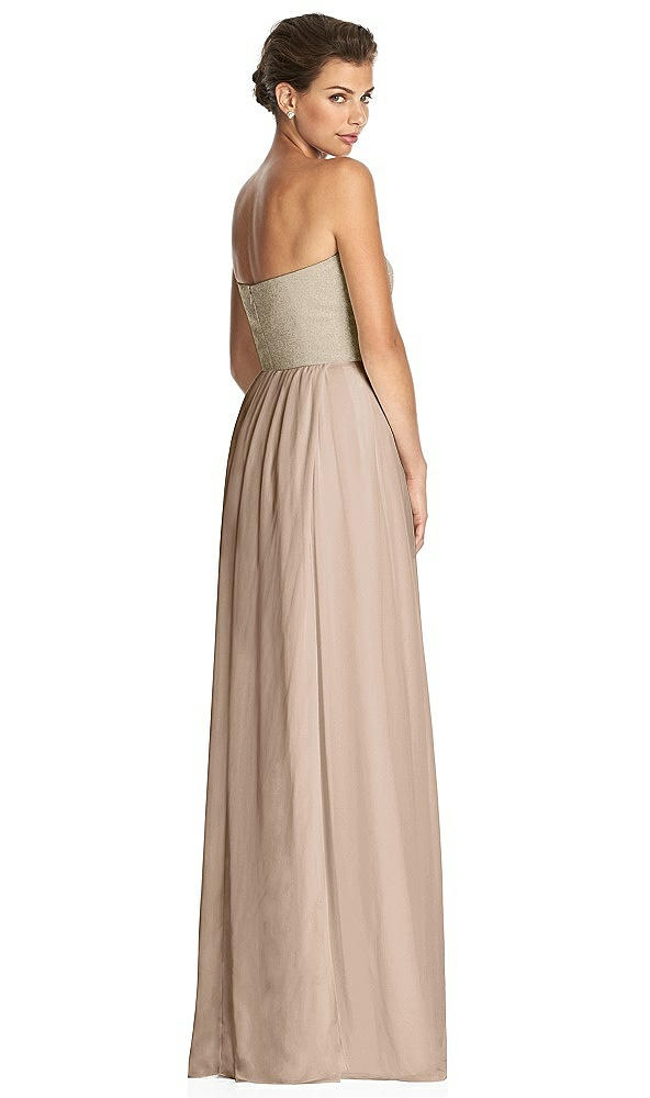 Back View - Topaz & Metallic Gold After Six Bridesmaid Dress 6749