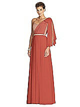 Alt View 2 Thumbnail - Amber Sunset & Metallic Gold After Six Bridesmaid Dress 6749