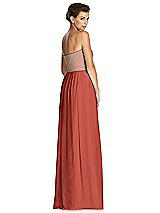 Rear View Thumbnail - Amber Sunset & Metallic Gold After Six Bridesmaid Dress 6749