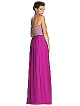 Rear View Thumbnail - American Beauty & Metallic Gold After Six Bridesmaid Dress 6749