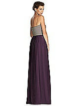 Rear View Thumbnail - Aubergine & Metallic Gold After Six Bridesmaid Dress 6749