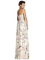 Rear View Thumbnail - Blush Garden & Metallic Gold After Six Bridesmaid Dress 6749