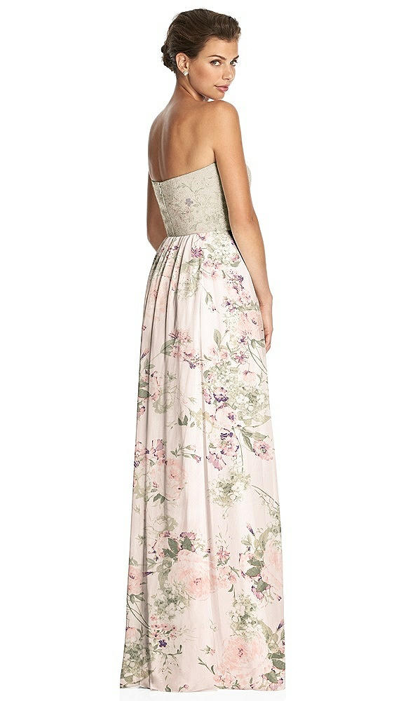 Back View - Blush Garden & Metallic Gold After Six Bridesmaid Dress 6749