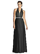 Alt View 1 Thumbnail - Black & Metallic Gold After Six Bridesmaid Dress 6749