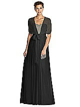 Alt View 3 Thumbnail - Black & Metallic Gold After Six Bridesmaid Dress 6749