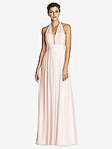 Front View Thumbnail - Blush & Metallic Gold After Six Bridesmaid Dress 6749