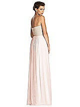 Rear View Thumbnail - Blush & Metallic Gold After Six Bridesmaid Dress 6749