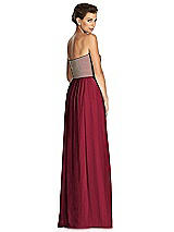 Rear View Thumbnail - Burgundy & Metallic Gold After Six Bridesmaid Dress 6749