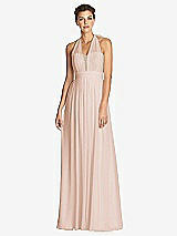 Front View Thumbnail - Cameo & Metallic Gold After Six Bridesmaid Dress 6749