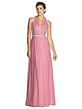 Alt View 1 Thumbnail - Carnation & Metallic Gold After Six Bridesmaid Dress 6749