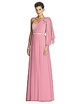 Alt View 2 Thumbnail - Carnation & Metallic Gold After Six Bridesmaid Dress 6749