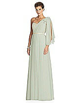 Alt View 2 Thumbnail - Celadon & Metallic Gold After Six Bridesmaid Dress 6749