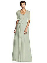 Alt View 3 Thumbnail - Celadon & Metallic Gold After Six Bridesmaid Dress 6749