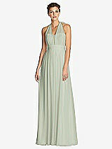 Front View Thumbnail - Celadon & Metallic Gold After Six Bridesmaid Dress 6749