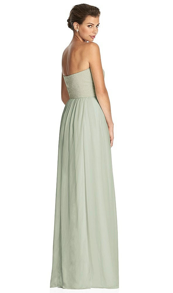 Back View - Celadon & Metallic Gold After Six Bridesmaid Dress 6749