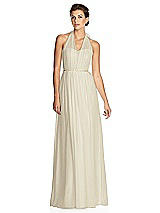 Alt View 1 Thumbnail - Champagne & Metallic Gold After Six Bridesmaid Dress 6749