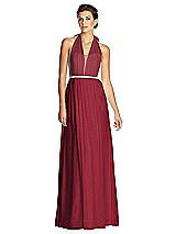 Alt View 1 Thumbnail - Claret & Metallic Gold After Six Bridesmaid Dress 6749