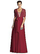 Alt View 3 Thumbnail - Claret & Metallic Gold After Six Bridesmaid Dress 6749