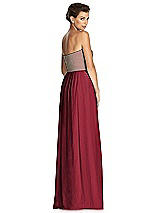 Rear View Thumbnail - Claret & Metallic Gold After Six Bridesmaid Dress 6749