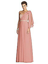 Alt View 2 Thumbnail - Desert Rose & Metallic Gold After Six Bridesmaid Dress 6749