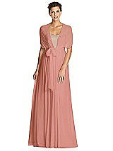 Alt View 3 Thumbnail - Desert Rose & Metallic Gold After Six Bridesmaid Dress 6749