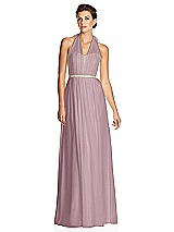 Alt View 1 Thumbnail - Dusty Rose & Metallic Gold After Six Bridesmaid Dress 6749